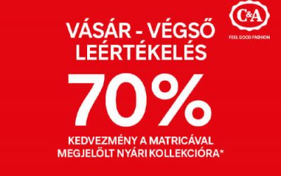 -70% kedvezmény a C&A üzletében