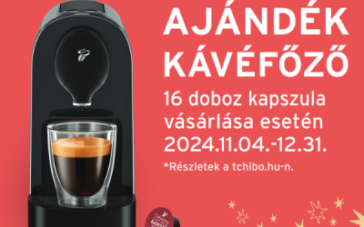 Tchibo: AJÁNDÉK Tchibo Cafissimo pure+ kávéfőző