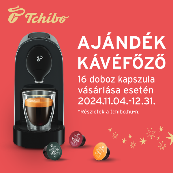 Tchibo: AJÁNDÉK Tchibo Cafissimo pure+ kávéfőző