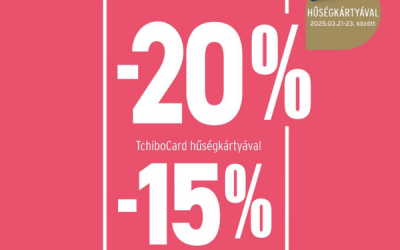 Tchibo: Akár 20% kedvezmény