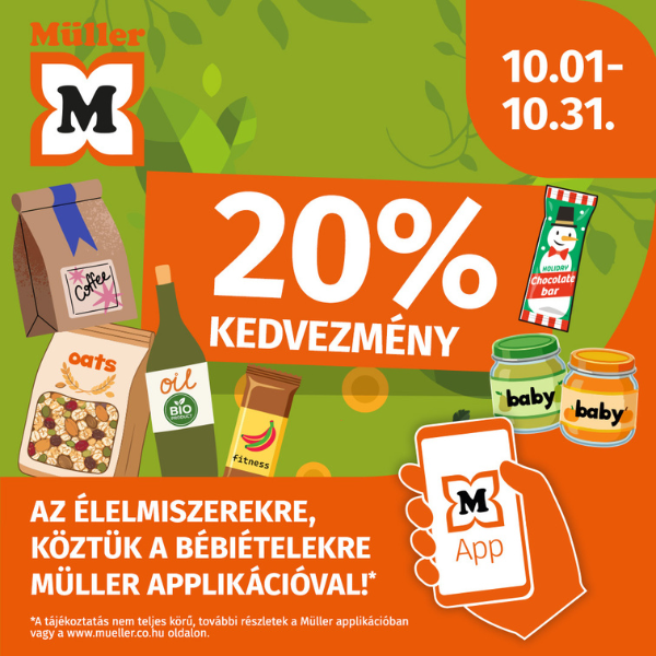 Müller: 20% kedvezmény