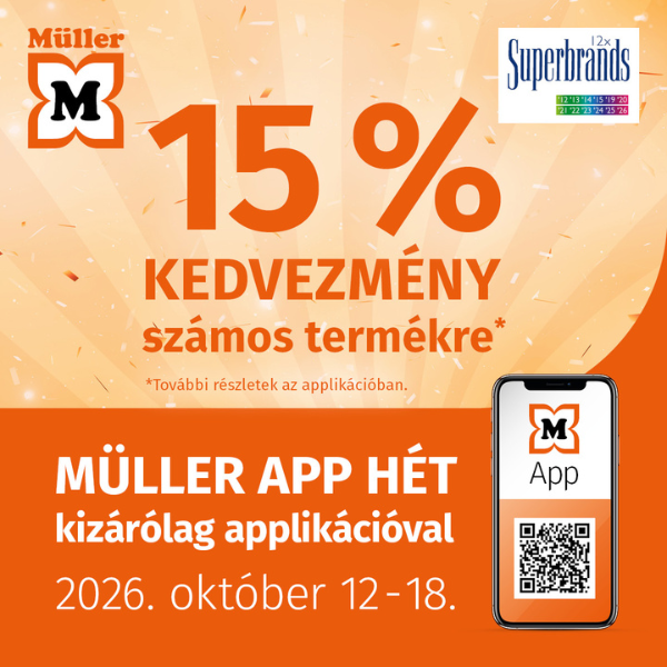 Müller: 15% kedvezmény